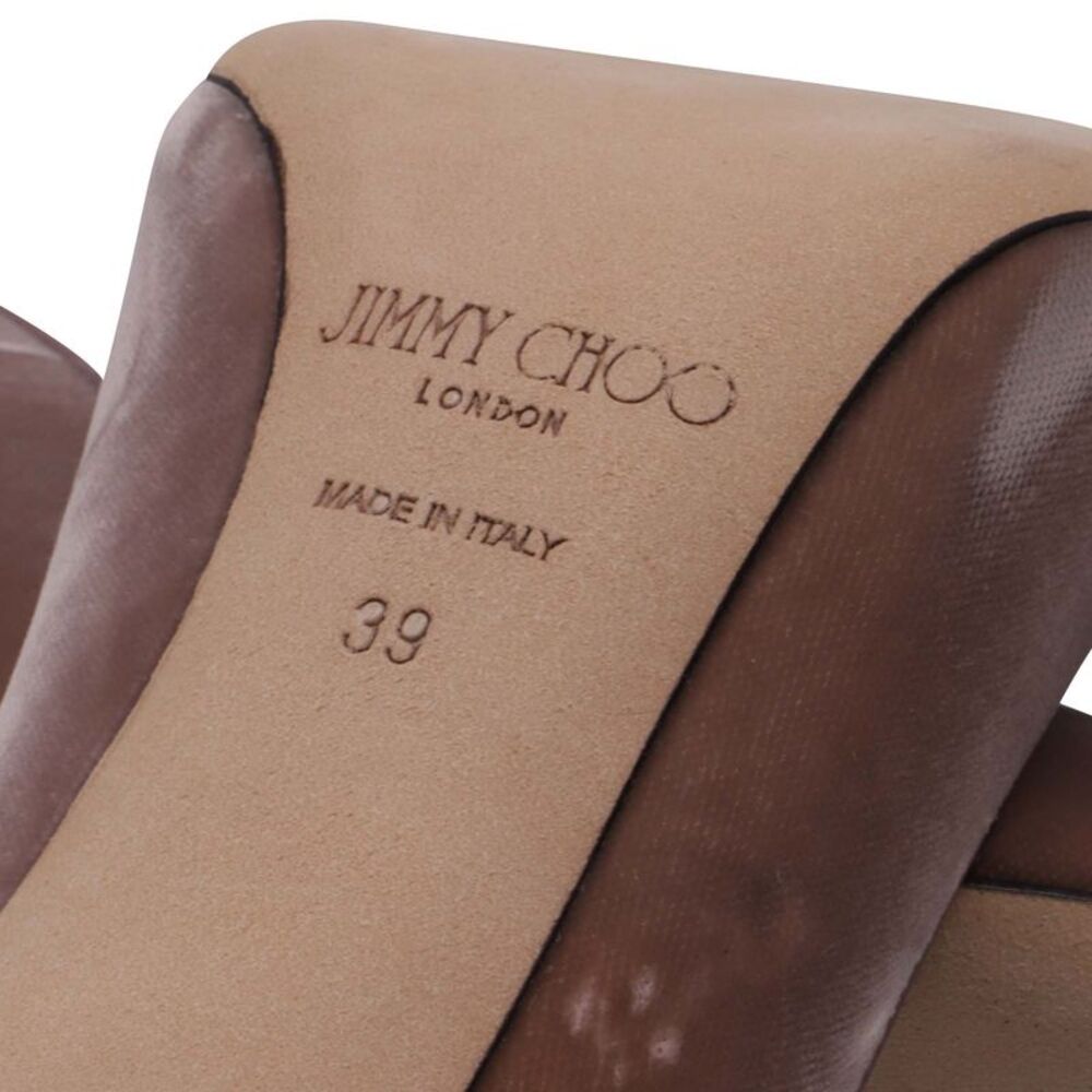 Jimmy Choo Pointed-Toe Pumps in Brown Velvet - Picture 7 of 10